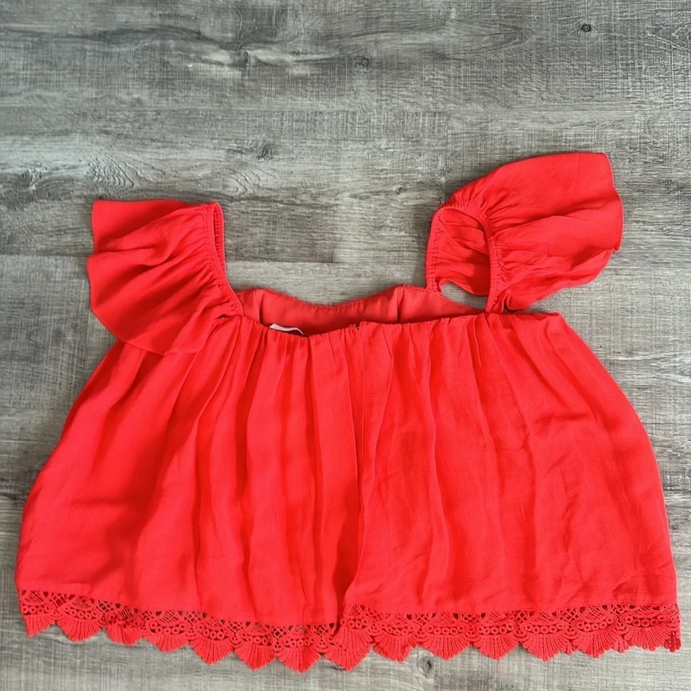 Lovers + Friends Red Off-Shoulder Blouse - Picture 5 of 8